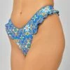 Candice Ruffled Cheeky Bottoms / Blue Murano