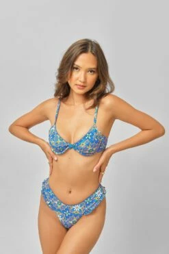 Candice Ruffled Cheeky Bottoms / Blue Murano -BLACKBOUGH SWIM Sales BLUE MURANO CANDICE 3