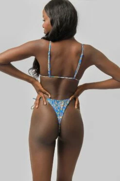 Liv Tie Front Triangle Top / Blue Murano -BLACKBOUGH SWIM Sales BLUE MURANO LIV 14