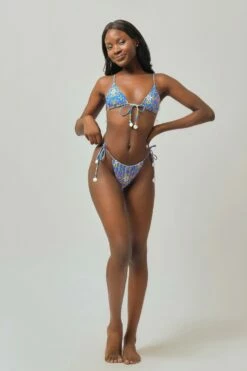 Liv Tie Front Triangle Top / Blue Murano -BLACKBOUGH SWIM Sales BLUEMURANO LIV 3 1