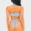 Penny Side Tie Bottoms / Blue Shimmer FINAL SALE