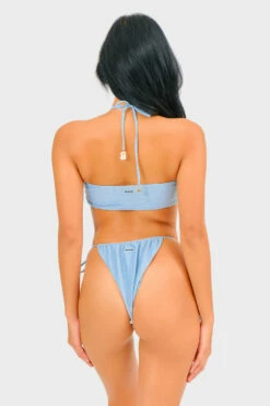 Penny Side Tie Bottoms / Blue Shimmer FINAL SALE