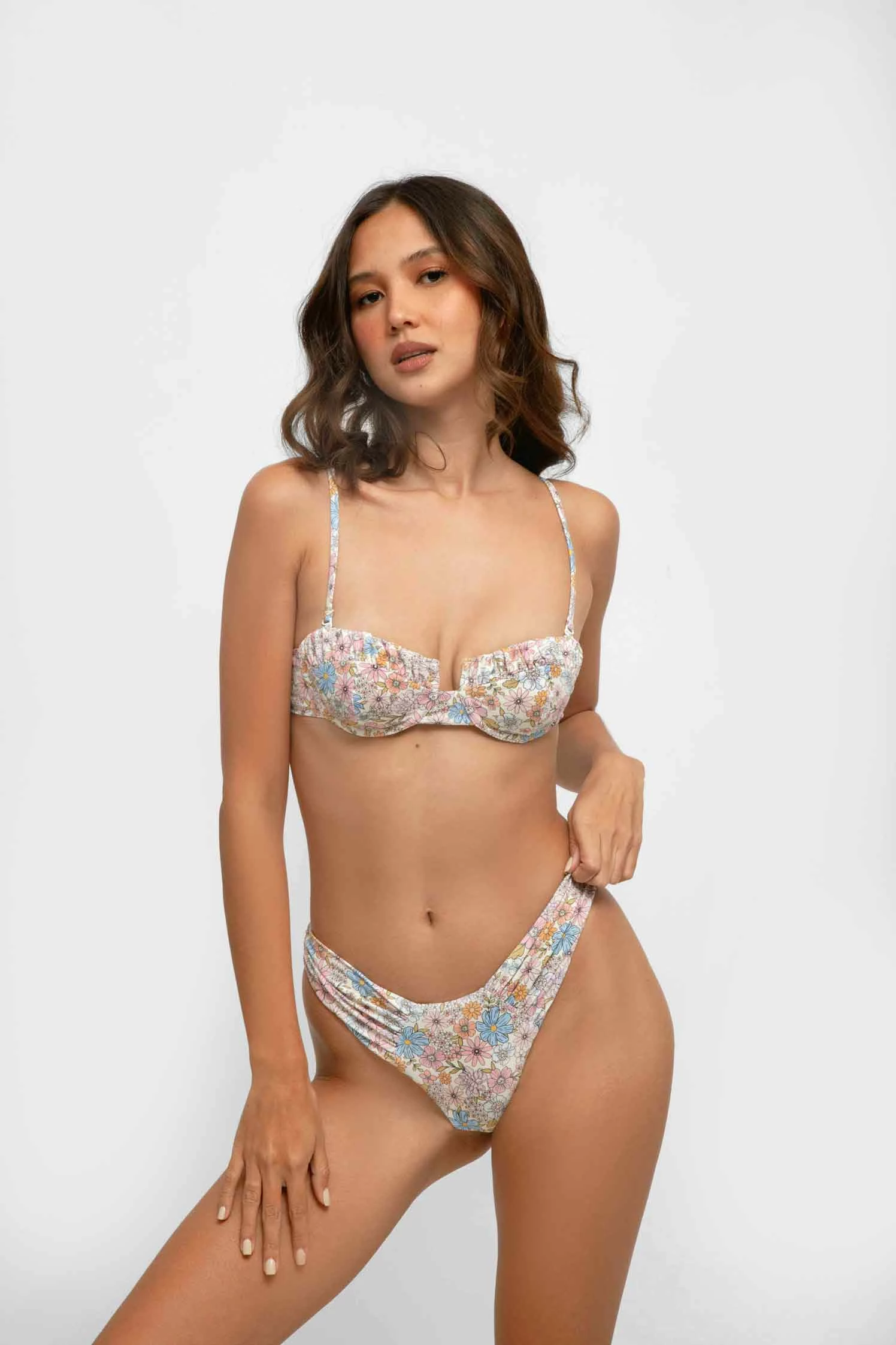 Audrey Ruched Modest Bottoms / Blooming Bunch 2 Audrey Ruched Modest Bottoms / Blooming Bunch - Image 2