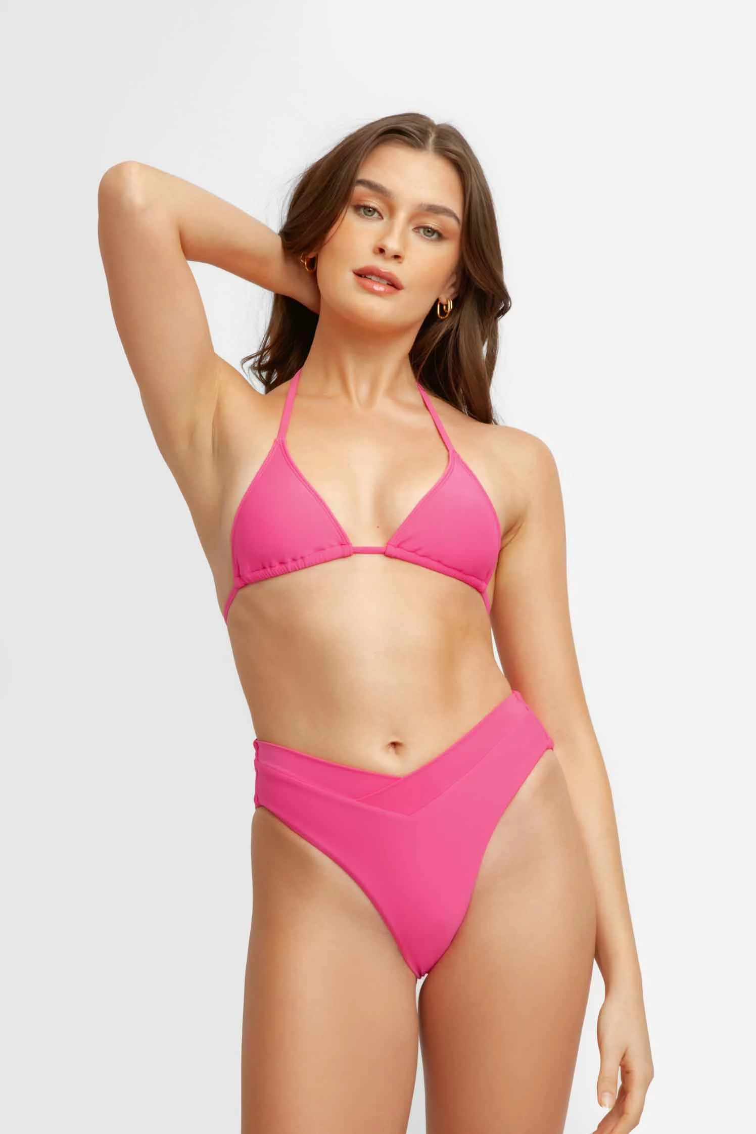 Valentina High Waist Modest Bottoms / Kyoto Pink 2 Valentina High Waist Modest Bottoms / Kyoto Pink - Image 2