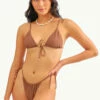Liv Tie Front Triangle Top / Cocoa