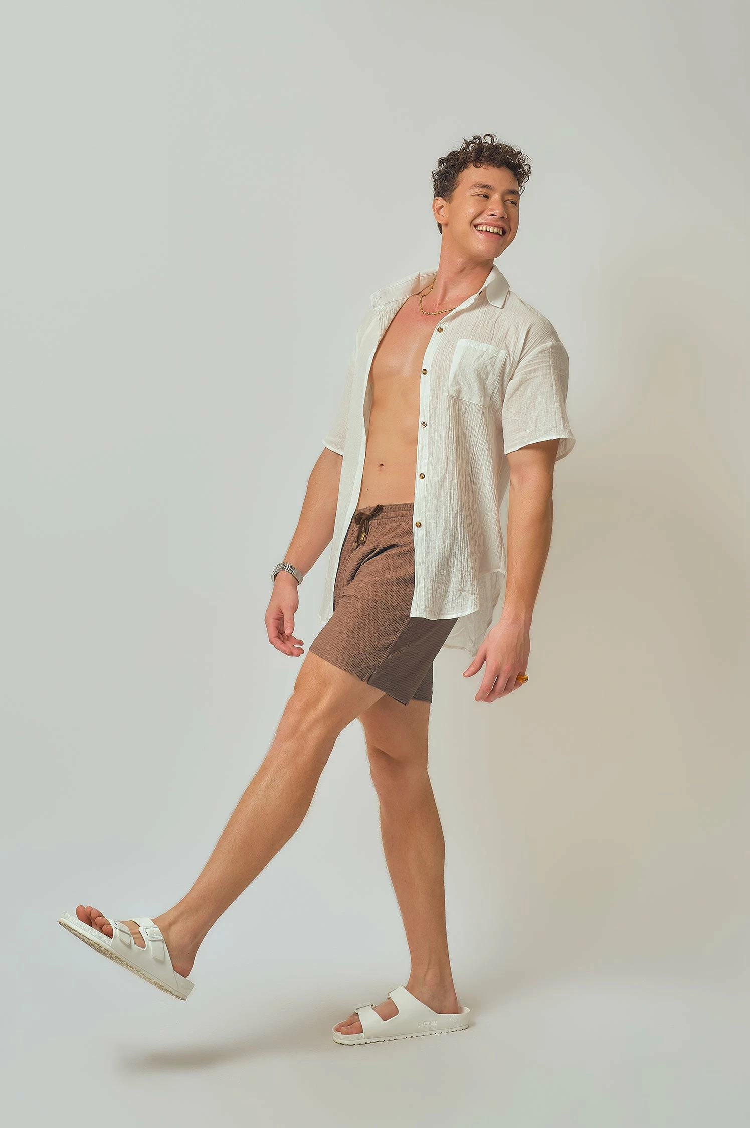 Men's Swim Shorts / Cocoa 5 Men's Swim Shorts / Cocoa - Image 5