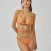 Chloe Side Ties Cheeky Bottoms / Orange Crush FINAL SALE
