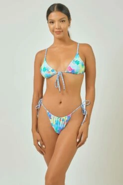 Liv Tie Front Triangle Top / Day Dream FINAL SALE 8 Liv Tie Front Triangle Top / Day Dream FINAL SALE -BLACKBOUGH SWIM Sales DAYDREAM LIVSET1