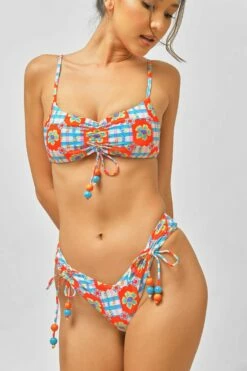 Sophia Ruched Modest Bottoms / Salsa 6 Sophia Ruched Modest Bottoms / Salsa -BLACKBOUGH SWIM Sales Farmers Market Salsa Sophia 17