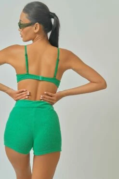 Addison Shorts / Green Terry FINAL SALE -BLACKBOUGH SWIM Sales GREEN TERRY ADDISON SHORTS 03