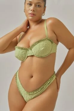Amelia Frilled Underwire Top / Matcha Jacquard -BLACKBOUGH SWIM Sales MATCHA JACQUARD 19 f8eac2a2 4592 4c17 9e70 4ba2d49d751f