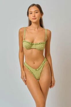 Amelia Frilled Cheeky Bottoms / Matcha Jacquard -BLACKBOUGH SWIM Sales MATCHAJACQUARDCatalogue41562 1