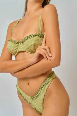 Amelia Frilled Cheeky Bottoms / Matcha Jacquard -BLACKBOUGH SWIM Sales MATCHAJACQUARDCatalogue41682 1
