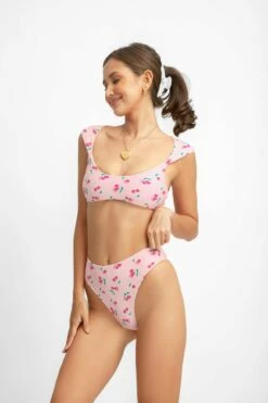 Ashley High Waist Reversible Bottoms / Maraschino -BLACKBOUGH SWIM Sales Maraschina Pink 2