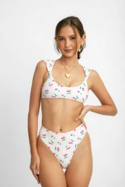 Ashley High Waist Reversible Bottoms / Maraschino -BLACKBOUGH SWIM Sales Maraschina White 4