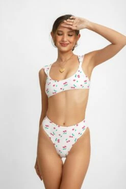 Ashley High Waist Reversible Bottoms / Maraschino -BLACKBOUGH SWIM Sales Maraschina White 5