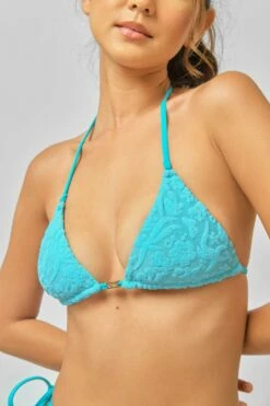 Maddy Triangle Top / Scuba Blue Jacquard -BLACKBOUGH SWIM Sales SCUBABLUE MADDY 10