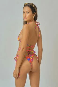 Chloe Side Tie Cheeky Bottoms / Sour Slush