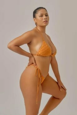 Maddy Triangle Top / Toffee Jacquard FINAL SALE -BLACKBOUGH SWIM Sales TOFFEE JACQUARD MADDY 3