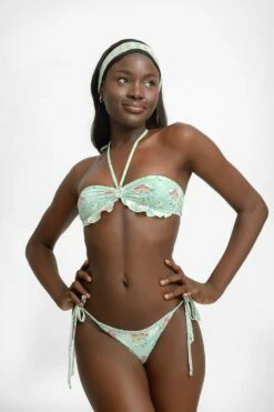 Ella Side Ties Modest Bottoms / Peony Pointelle