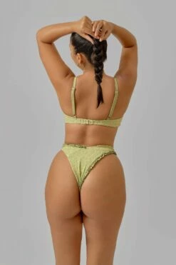 Amelia Frilled Underwire Top / Matcha Jacquard -BLACKBOUGH SWIM Sales matcha jacquard amelia bottoms crop 94043cbf 4b53 488b 826d d0c56a9fce44