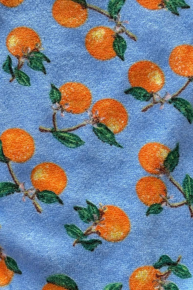 Ava High Waist Modest Bottoms / Citrus Sky Terry 5 Ava High Waist Modest Bottoms / Citrus Sky Terry - Image 5