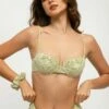 Audrey Ruched Underwire Top / Sage Jacquard